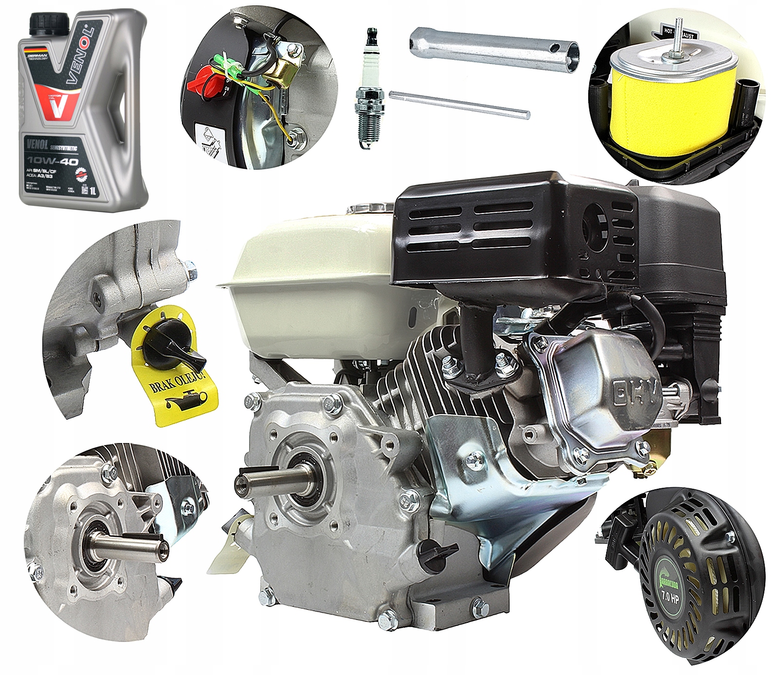 Spaľovací motor Barracuda GX16019RR 5,15 kW